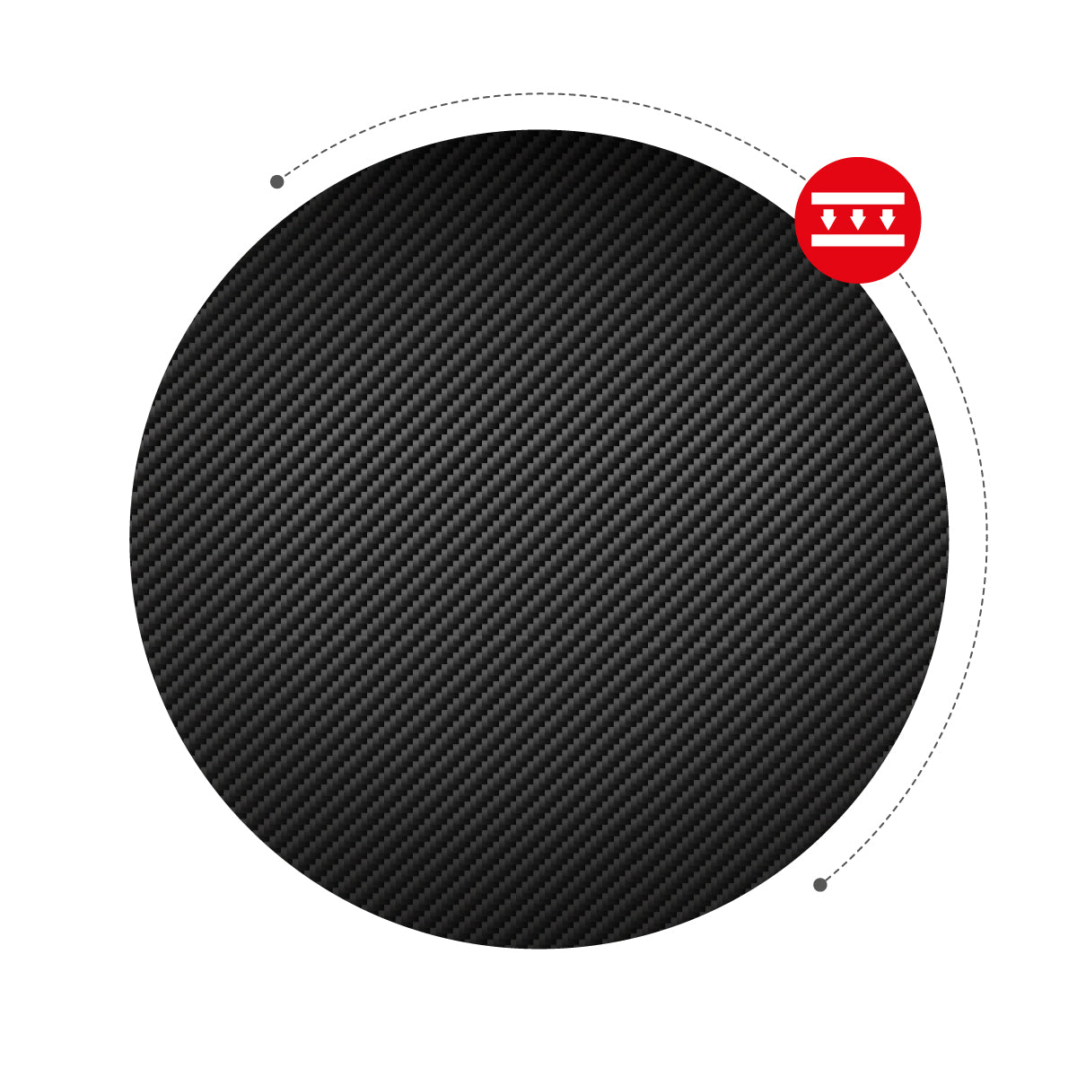 Arbeitsplatte mit Carbon Flex-Beschichtung