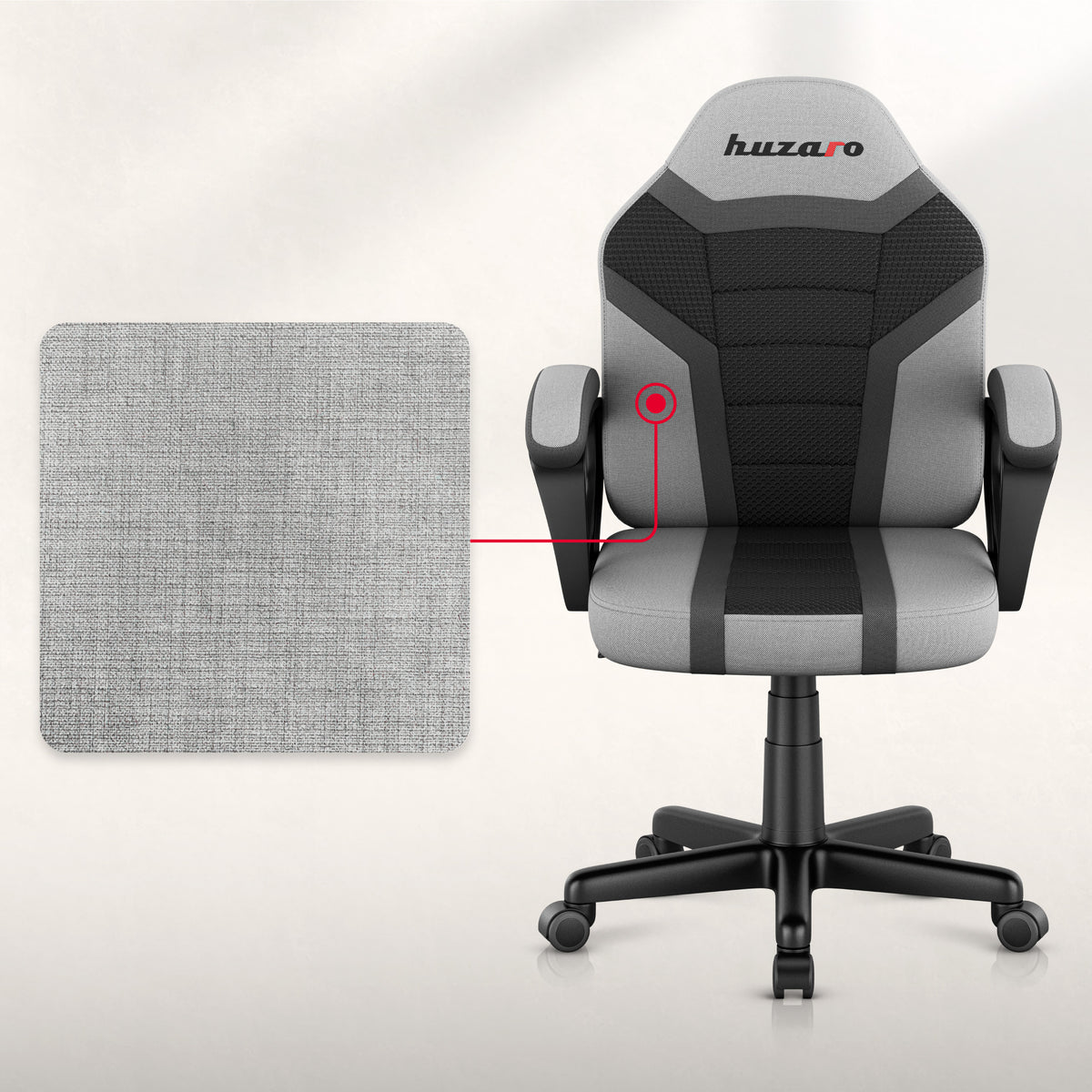 HUZARO RANGER 1.0 Grau Mesh Gaming-Stuhl für Kinder