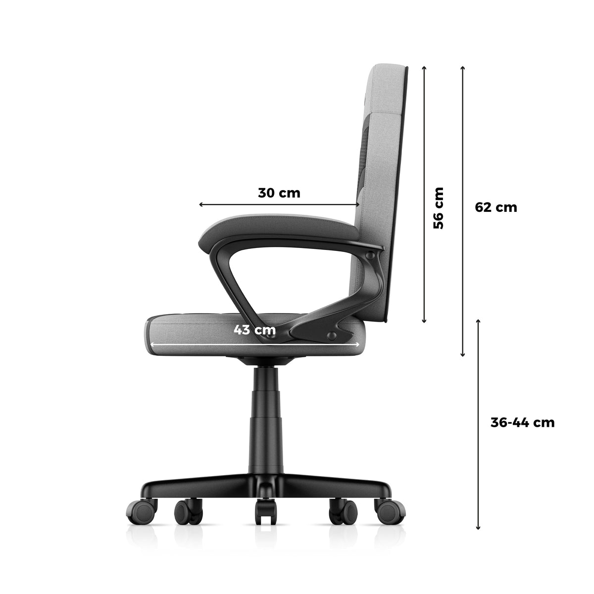 HUZARO RANGER 1.0 Grau Mesh Gaming-Stuhl für Kinder