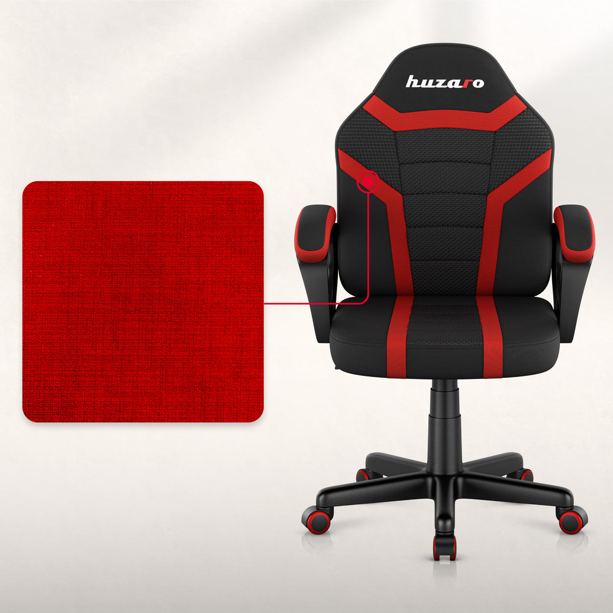 HUZARO RANGER 1.0 Rot Mesh Gaming-Stuhl für Kinder