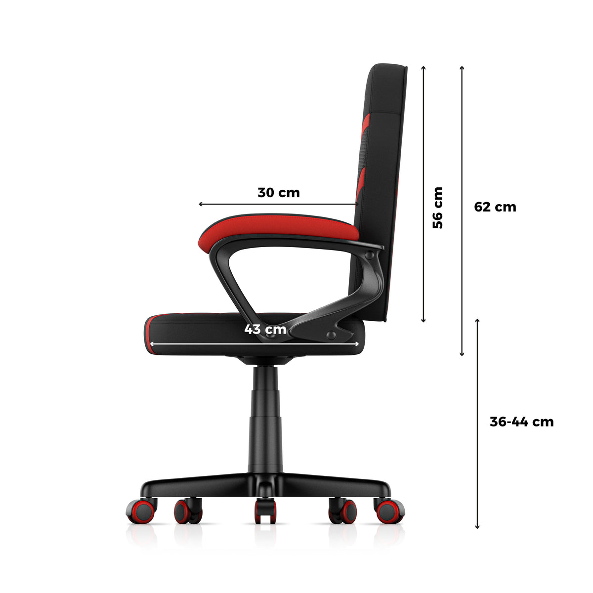HUZARO RANGER 1.0 Rot Mesh Gaming-Stuhl für Kinder