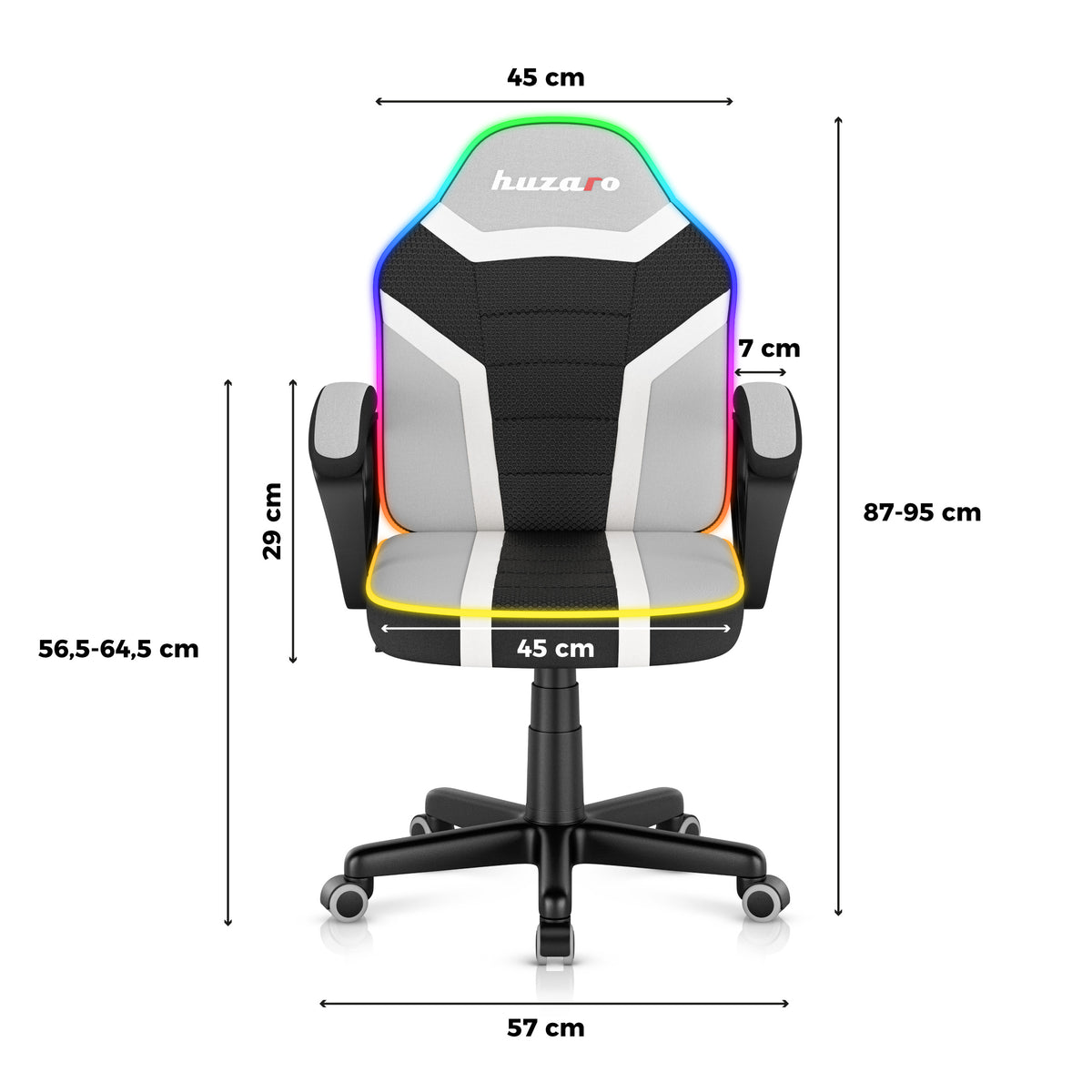 HUZARO RANGER 1.0 RGB LED Gaming-Stuhl für Kinder