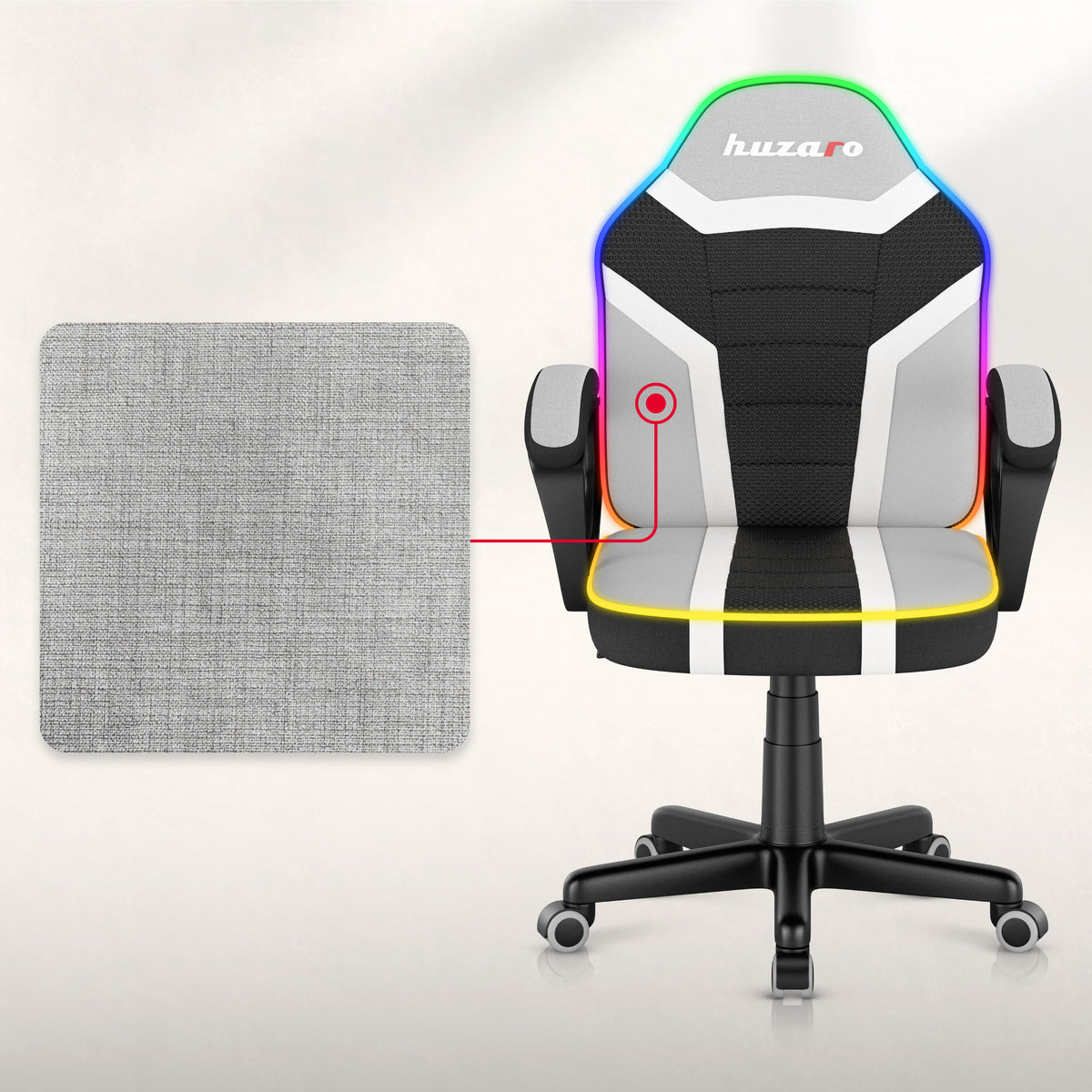 HUZARO RANGER 1.0 RGB LED Gaming-Stuhl für Kinder