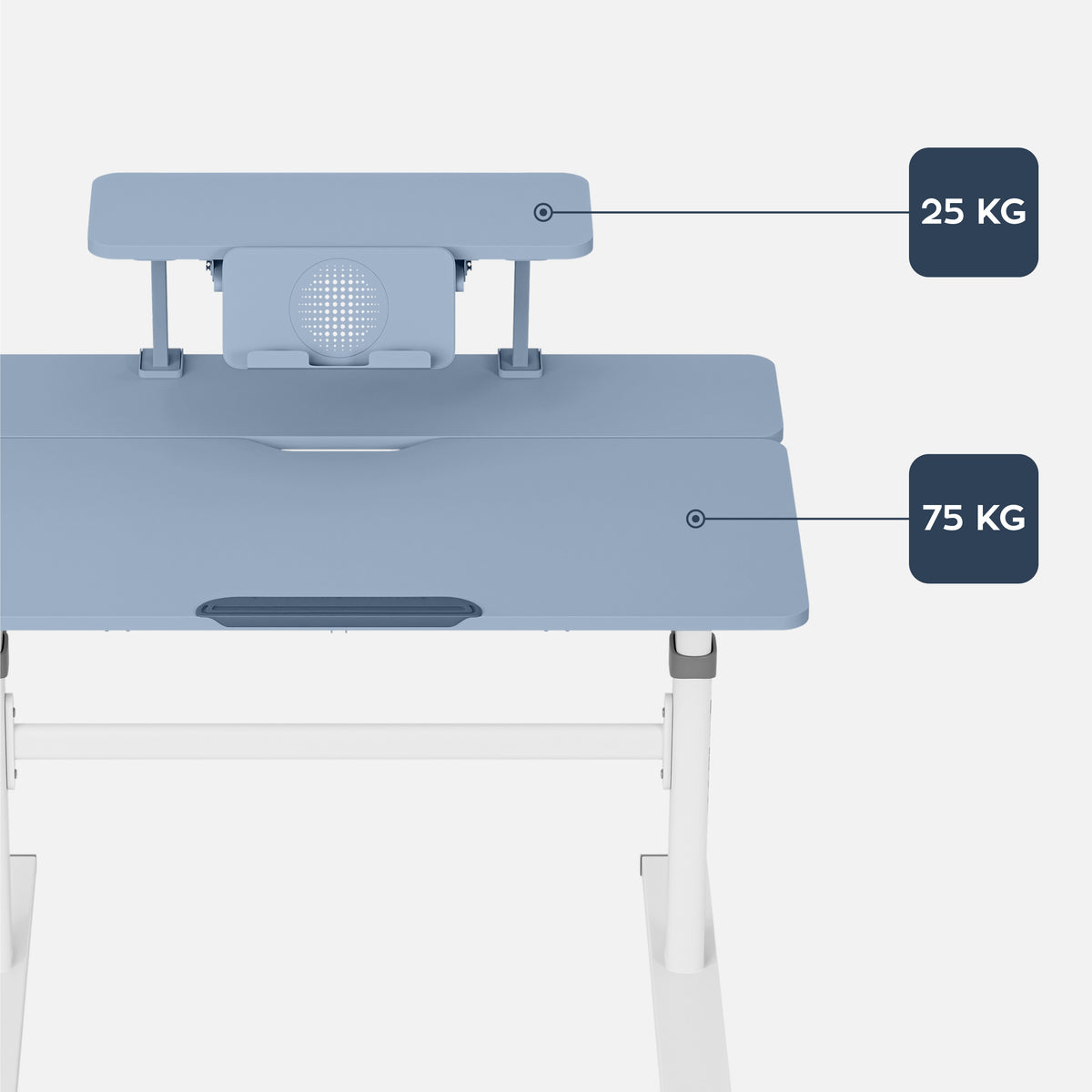 Höhenverstellbarer Kinderschreibtisch Mark Adler Study 3.7 Grey 90 cm