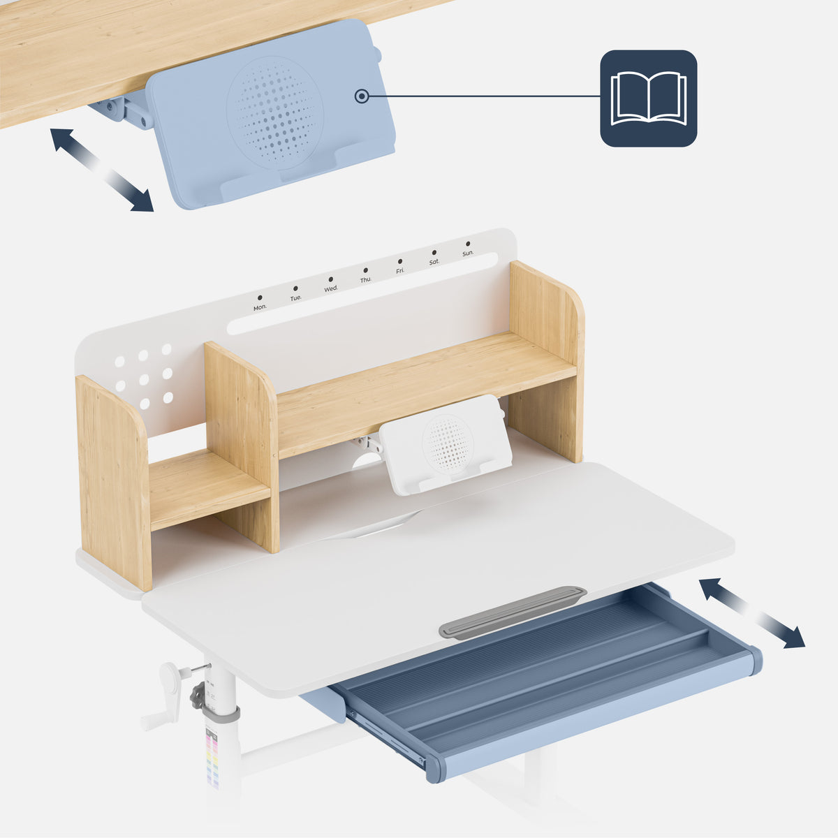 Ergonomischer Kinderschreibtisch Mark Adler Study 5.0 Wood 90 cm
