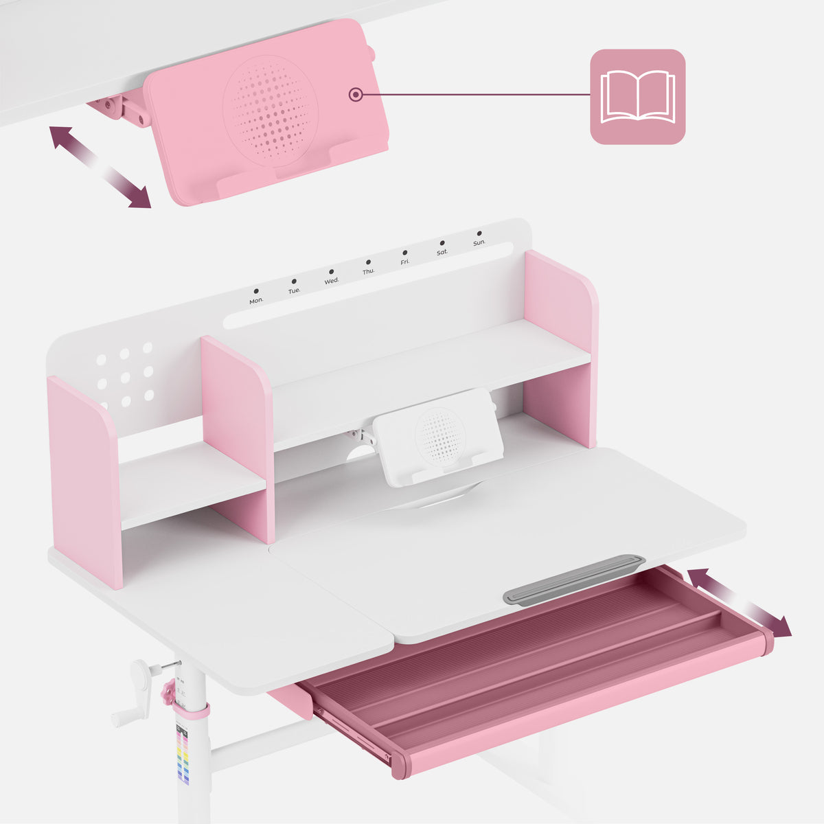Kinderschreibtisch Mark Adler Study 5.7 Pink 100 cm