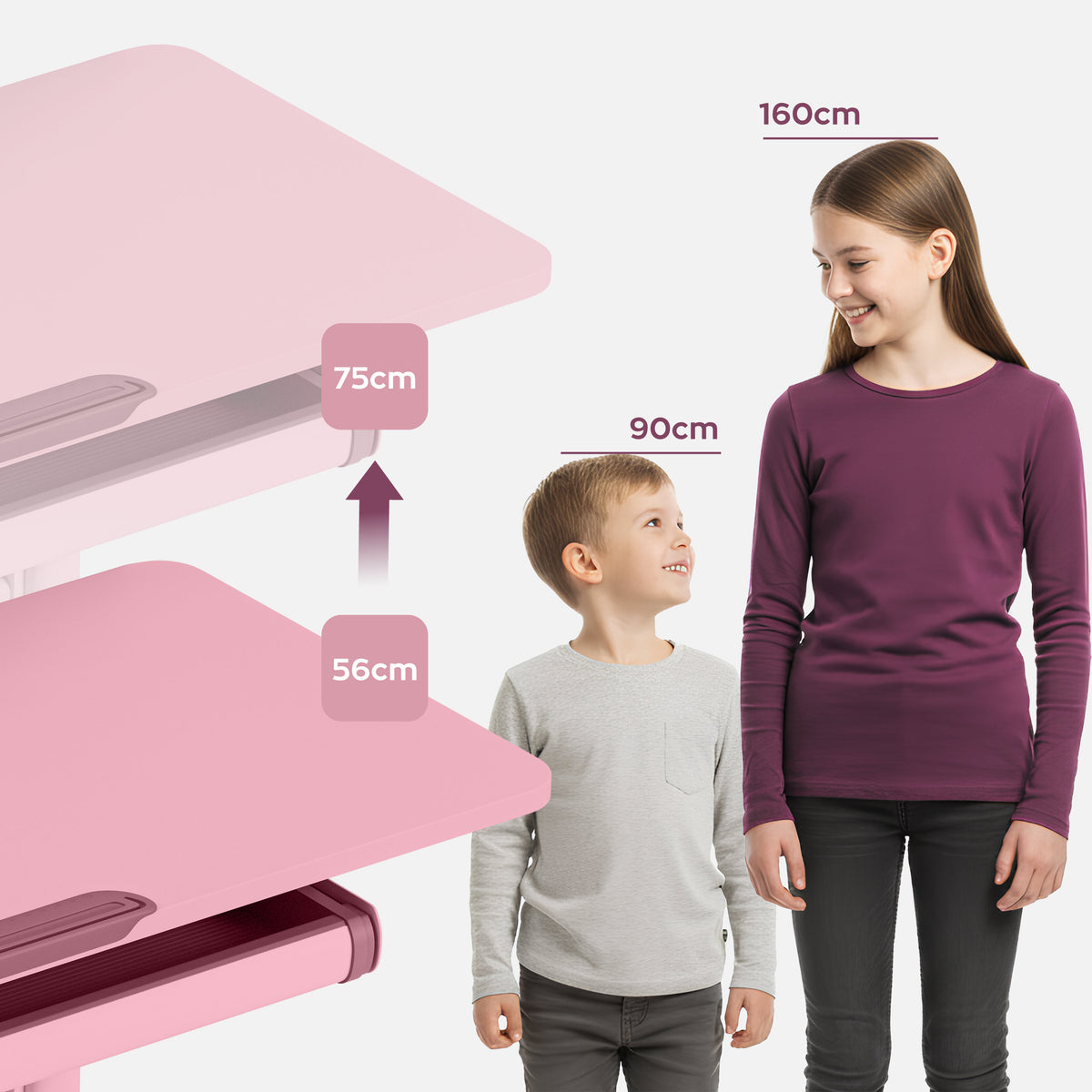 Kinderschreibtisch Mark Adler Study 5.7 Pink 100 cm