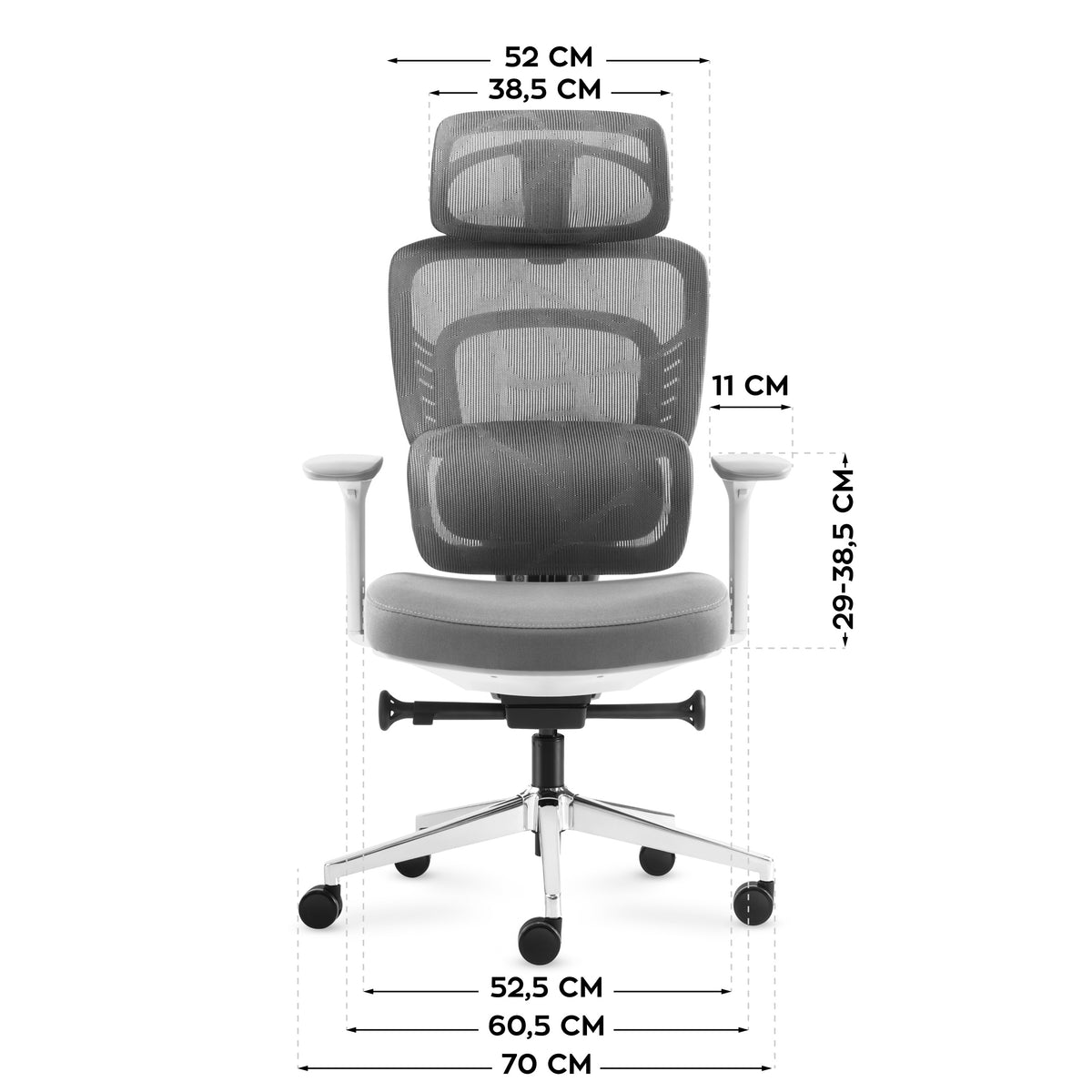 Bürostuhl mit Massagefunktion Mark Adler Visioner 6.1 Grau