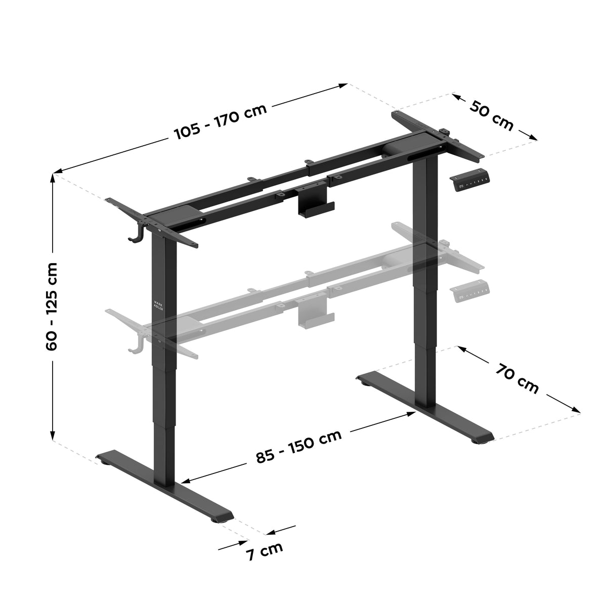 Mark Adler Xeno 6.0 Elektrischer Schreibtischrahmen